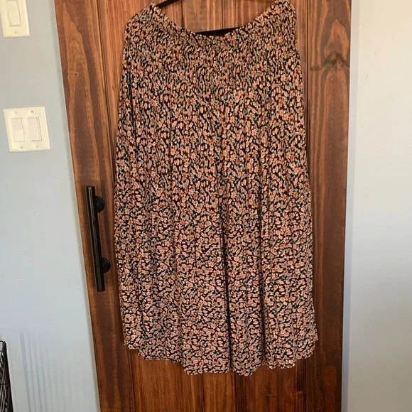 NATURAL LIFE Black and rust skirt converts to sun dress xl - Picture 1 of 5